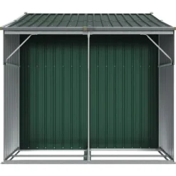 Discount Haveskur i galvaniseret stål - Multifunktionelt opbevaringsskur | Farve: Grøn | Størrelse: 277x192,5x179 cm Skure, Garager & Carports
