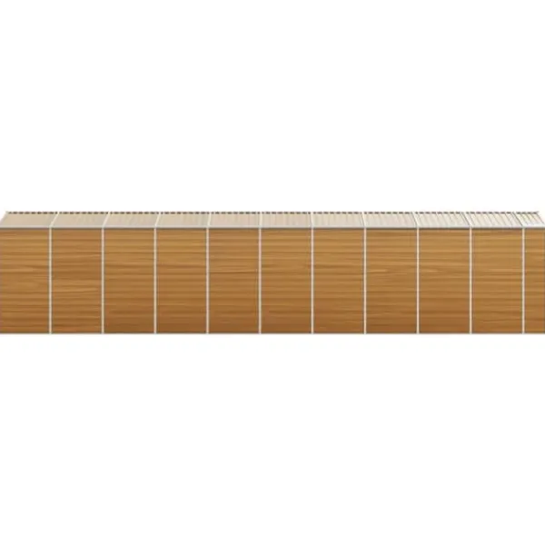 Skure, Garager & Carports^Haveskur i galvaniseret stål - Opbevaring til værktøj | Farve: Lysebrun | Størrelse: 191x89,5x198 cm