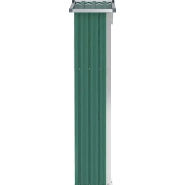 Skure, Garager & Carports^Haveskur i galvaniseret stål - Opbevaringshus | Farve: Grøn | Størrelse: 116x45x175 cm