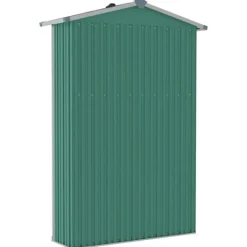 Skure, Garager & Carports^Haveskur i galvaniseret stål - Opbevaringshus | Farve: Grøn | Størrelse: 116x45x175 cm