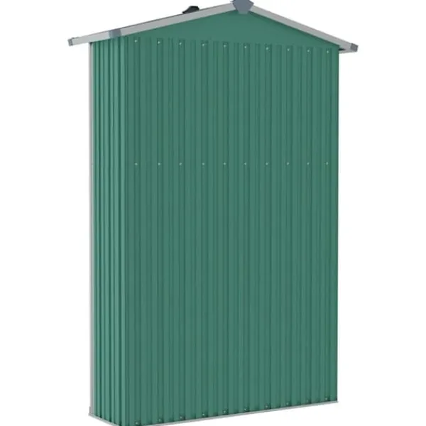 Skure, Garager & Carports^Haveskur i galvaniseret stål - Opbevaringshus | Farve: Grøn | Størrelse: 116x45x175 cm