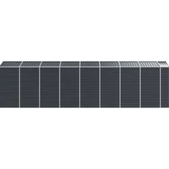 Skure, Garager & Carports^Haveskur i galvaniseret stål - Multifunktionel udendørs opbevaring | Størrelse: 191x725x198 cm | Farve: Antracitgrå