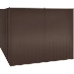New Haveskur i galvaniseret stål - Robust opbevaring til haven | Størrelse: 195x198x159 cm | Farve: Brun Skure, Garager & Carports