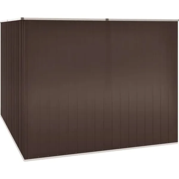New Haveskur i galvaniseret stål - Robust opbevaring til haven | Størrelse: 195x198x159 cm | Farve: Brun Skure, Garager & Carports