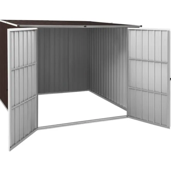 New Haveskur i galvaniseret stål - Robust opbevaring til haven | Størrelse: 195x198x159 cm | Farve: Brun Skure, Garager & Carports