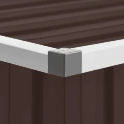 New Haveskur i galvaniseret stål - Robust opbevaring til haven | Størrelse: 195x198x159 cm | Farve: Brun Skure, Garager & Carports