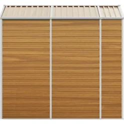 Skure, Garager & Carports^Haveskur i galvaniseret stål - Praktisk udendørs opbevaring | Farve: Lysebrun | Størrelse: 191x215x198 cm