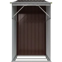 Skure, Garager & Carports^Haveskur i galvaniseret stål - Opbevaringsløsning til haven | Størrelse: 277x93x179 cm | Farve: Brun
