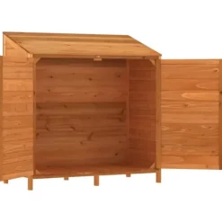 Skure, Garager & Carports^Haveskur i massivt fyrretræ - Opbevaringsskur til haven | Farve: Brun | Størrelse: 102x52x112 cm