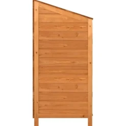 Skure, Garager & Carports^Haveskur i massivt fyrretræ - Opbevaringsskur til haven | Farve: Brun | Størrelse: 102x52x112 cm