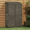 Skure, Garager & Carports^Haveskur i massivt grantræ - Opbevaring til haveredskaber | Farve: Antracitgrå | Størrelse: 102x52x174,5 cm