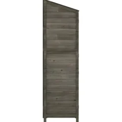 Skure, Garager & Carports^Haveskur i massivt grantræ - Opbevaring til haveredskaber | Farve: Antracitgrå | Størrelse: 102x52x174,5 cm