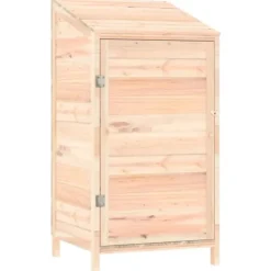 Best Haveskur i massivt grantræ - Robust opbevaring til haven | Størrelse: 55x52x112 cm Skure, Garager & Carports