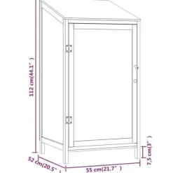 Best Haveskur i massivt grantræ - Robust opbevaring til haven | Størrelse: 55x52x112 cm Skure, Garager & Carports