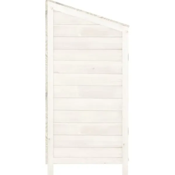 Outlet Haveskur i massivt grantræ - Ideel opbevaring til haveredskaber | Størrelse: 102x52x112 cm | Farve: Hvid Skure, Garager & Carports