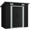 Best Haveskur i stål - Galvaniseret lagerskur med ventilationsåbninger | Farve: Antracitgrå Skure, Garager & Carports