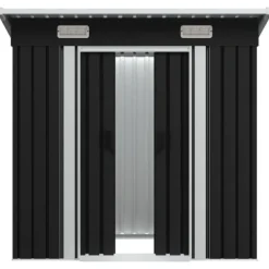 Best Haveskur i stål - Galvaniseret lagerskur med ventilationsåbninger | Farve: Antracitgrå Skure, Garager & Carports