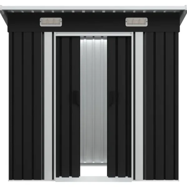 Best Haveskur i stål - Galvaniseret lagerskur med ventilationsåbninger | Farve: Antracitgrå Skure, Garager & Carports