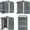Haveskur med reol 205x130x183 cm jern grå - Haveskur - Haveskure - Home & Living Skure, Garager & Carports
