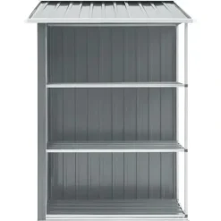 Haveskur med reol 205x130x183 cm jern grå - Haveskur - Haveskure - Home & Living Skure, Garager & Carports
