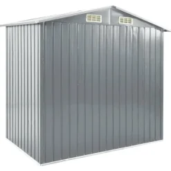 Haveskur med reol 205x130x183 cm jern grå - Haveskur - Haveskure - Home & Living Skure, Garager & Carports