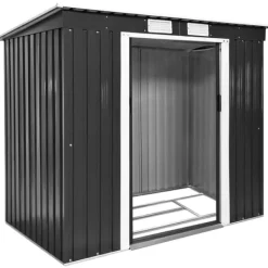 Clearance Haveskur med skråt tag - grå/hvid Skure, Garager & Carports