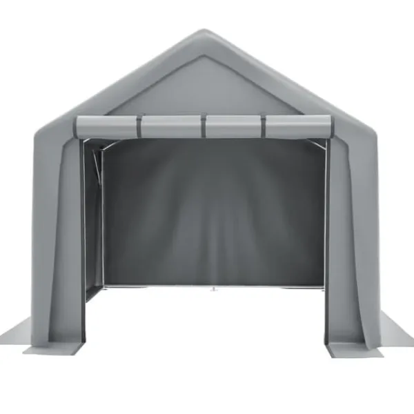 Skure, Garager & Carports^Haveskur og cykelskur 244x241x217 cm haveopbevaringstelt værktøjsskur mørkegrå