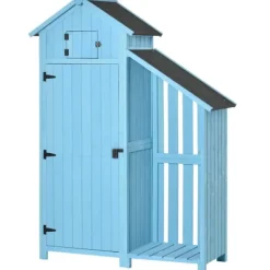 Skure, Garager & Carports^Haveskur, 130x54,5x180 cm, Blå