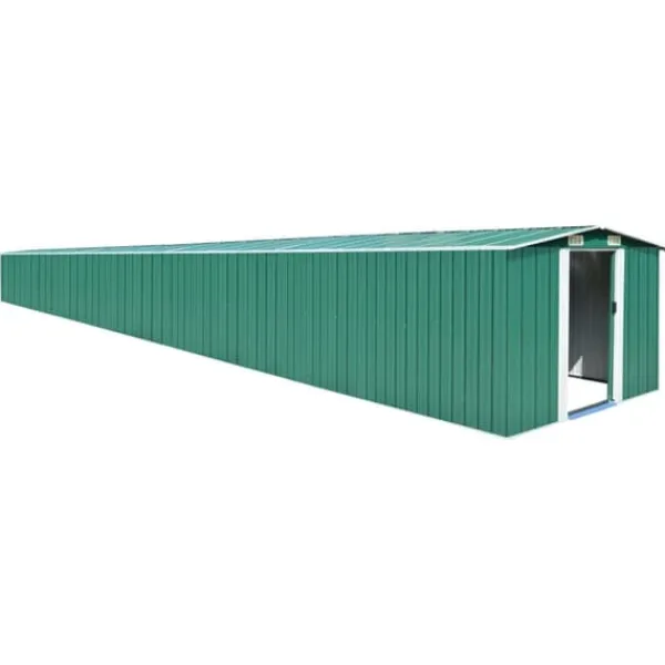 Best Haveskur 257x990x181 cm galvaniseret stål grøn - Haveskur - Haveskure - Home & Living Skure, Garager & Carports