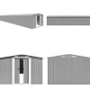 Skure, Garager & Carports^Haveskur 257x990x181 cm galvaniseret stål grå - Haveskur - Haveskure - Home & Living