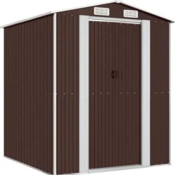 Skure, Garager & Carports^Haveskur 192x191x223 cm galvaniseret stål mørkebrun - Haveskur - Haveskure - Home & Living