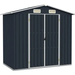 Skure, Garager & Carports^Haveskur 205x129x183 cm galvaniseret stål antracitgrå - Haveskur - Haveskure - Home & Living