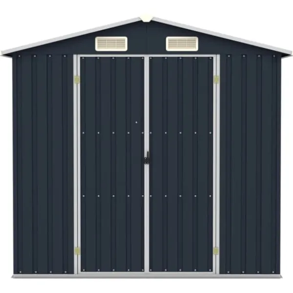 Skure, Garager & Carports^Haveskur 205x129x183 cm galvaniseret stål antracitgrå - Haveskur - Haveskure - Home & Living