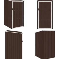 Skure, Garager & Carports^Haveskur 87x98x159 cm galvaniseret stål brun - Haveskur - Haveskure - Home & Living