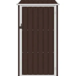Skure, Garager & Carports^Haveskur 87x98x159 cm galvaniseret stål brun - Haveskur - Haveskure - Home & Living