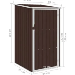 Skure, Garager & Carports^Haveskur 87x98x159 cm galvaniseret stål brun - Haveskur - Haveskure - Home & Living