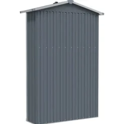 Skure, Garager & Carports^Haveskur 116x45x175 cm galvaniseret stål grå - Haveskur - Haveskure - Home & Living