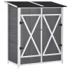 Skure, Garager & Carports^Haveskur, 139x75x160 cm, grå og hvid
