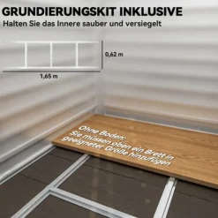 Skure, Garager & Carports^Haveskur, 142x184x181 cm, Lys grå