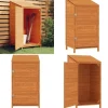 Haveskur 55x52x112 cm massivt grantræ brun - Haveskur - Haveskure - Home & Living Skure, Garager & Carports