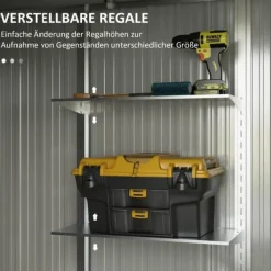 Discount Haveskur, 238x132x198,5 cm, Mørkegrå Skure, Garager & Carports