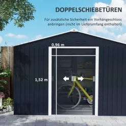 Skure, Garager & Carports^Haveskur, 277x195x192 cm, Mørkegrå