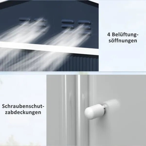 Skure, Garager & Carports^Haveskur, 277x195x192 cm, Mørkegrå