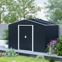 Skure, Garager & Carports^Haveskur, 277x195x192 cm, Mørkegrå