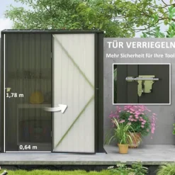 Best Haveskur, 161,5x94,5x196 cm, Sort Skure, Garager & Carports