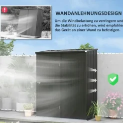 Best Haveskur, 161,5x94,5x196 cm, Sort Skure, Garager & Carports