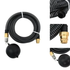 Online Haveslanger - Living sugeslange med messingkoblinger 1,1" 20 m PVC sort Vanding