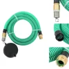 Vanding^Haveslanger - Living sugeslange med messingkoblinger 1,1" 7 m PVC grøn