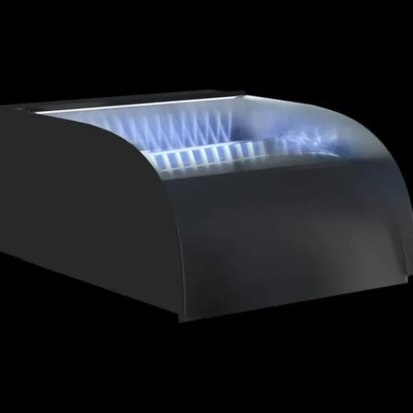 Online Havespringvand med LED-lys 30x34x14 cm rustfrit stål 304 - Vandfald - Vandfald Med LED-lys - Home & Living Springvand & Damme