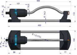 Online Havesprinkler - oscillerende 17 dyser / TEGER Vanding